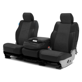 Coverking® - Ultisuede 2nd Row Black & Charcoal Custom Seat Covers
