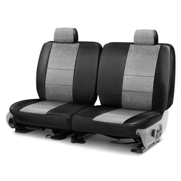 Coverking® - Ultisuede 2nd Row Black & Gray Custom Seat Covers