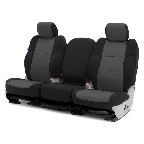 Coverking® - CR-Grade Neoprene 1st Row Black & Medium Gray Custom Seat Covers