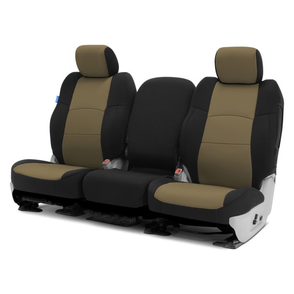 Coverking® - CR-Grade Neoprene 2nd Row Black & Tan Custom Seat Covers