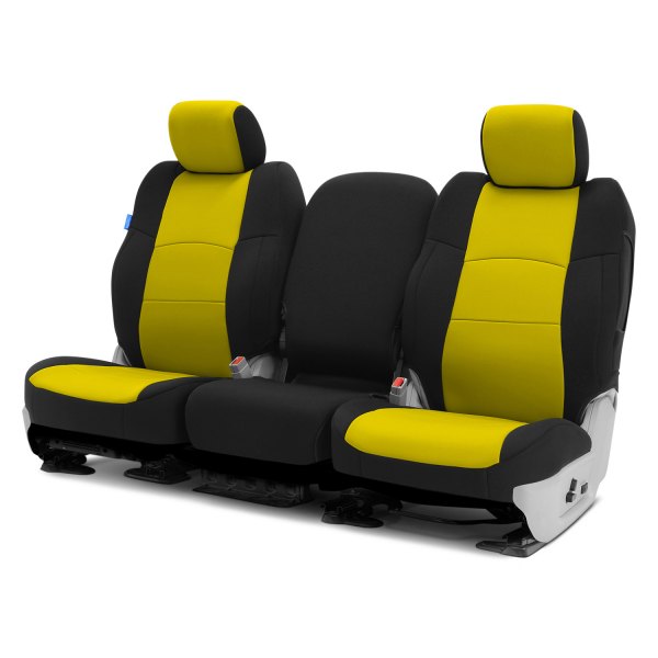 Coverking® - CR-Grade Neoprene 2nd Row Black & Yellow Custom Seat Covers