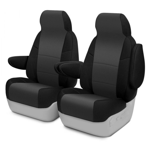 Coverking® - CR-Grade Neoprene 2nd Row Black & Charcoal Custom Seat Covers
