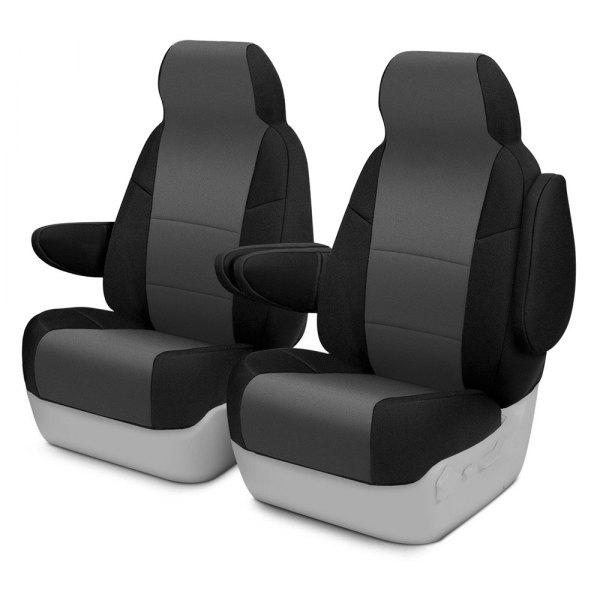 Coverking® - CR-Grade Neoprene 2nd Row Black & Medium Gray Custom Seat Covers