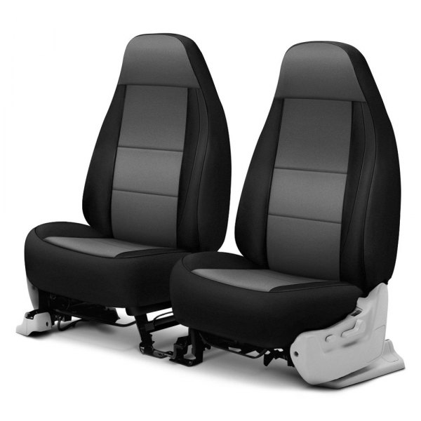 Coverking® - CR-Grade Neoprene 1st Row Black & Medium Gray Custom Seat Covers
