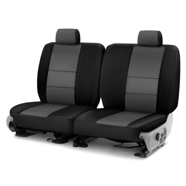 Coverking® - CR-Grade Neoprene 3rd Row Black & Medium Gray Custom Seat Covers