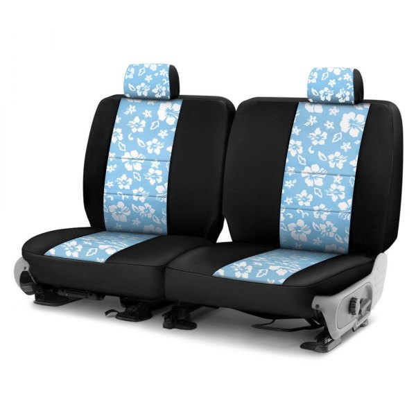 Coverking® - CR-Grade Neoprene 3rd Row Black & Hawaiian Sky Custom Seat Covers