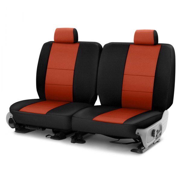 Coverking® - CR-Grade Neoprene 1st Row Black & Inferno Orange Custom Seat Covers