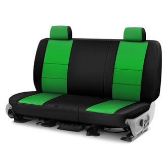 Coverking® - CR-Grade Neoprene 2nd Row Black & Synergy Green Custom Seat Covers