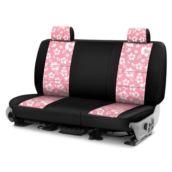 Coverking® - CR-Grade Neoprene 2nd Row Black & Hawaiian Pink Custom Seat Covers
