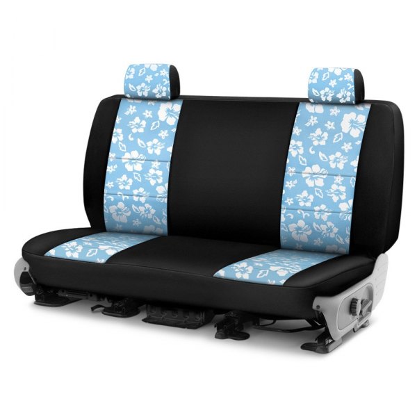 Coverking® - CR-Grade Neoprene 2nd Row Black & Hawaiian Sky Custom Seat Covers