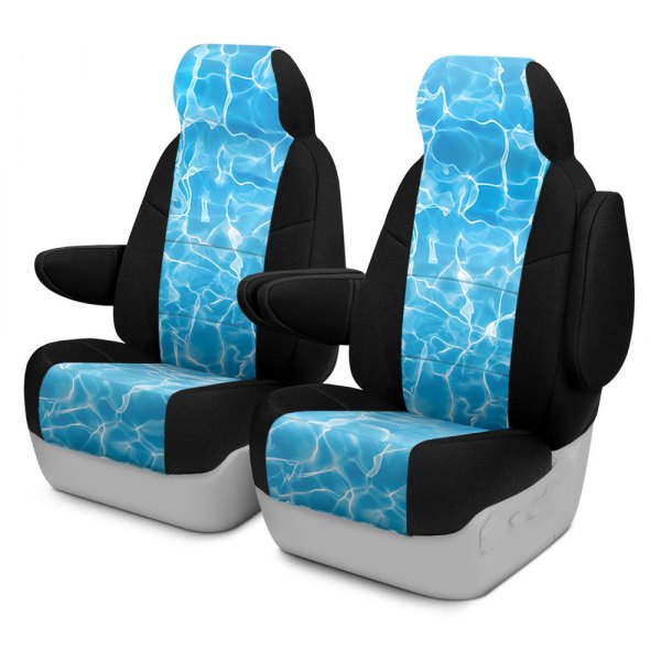 Coverking® - Designer Printed Neosupreme 1st Row Nature Water Custom Seat Covers