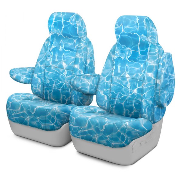 Coverking® - Designer Printed Neosupreme 1st Row Nature Water Custom Seat Covers