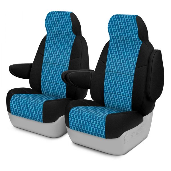 Coverking® - Designer Printed Neosupreme 2nd Row Tapestry Seedlings Ocean Custom Seat Covers