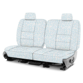 Coverking® - Designer Printed Neosupreme Organic Riverbed 1st Row Sky over White Custom Seat Covers