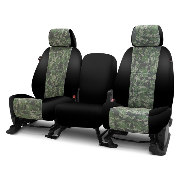Coverking® - Digital 1st Row Two-Tone Jungle Custom Seat Covers