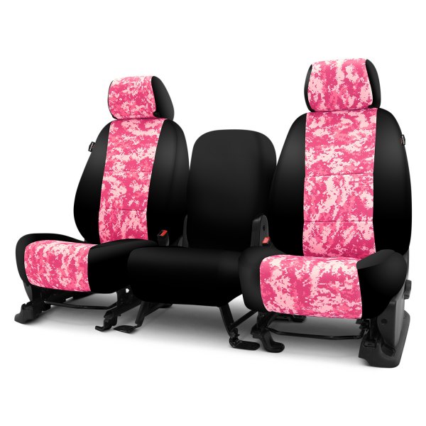 Coverking® - Digital 2nd Row Two-Tone Pink Custom Seat Covers