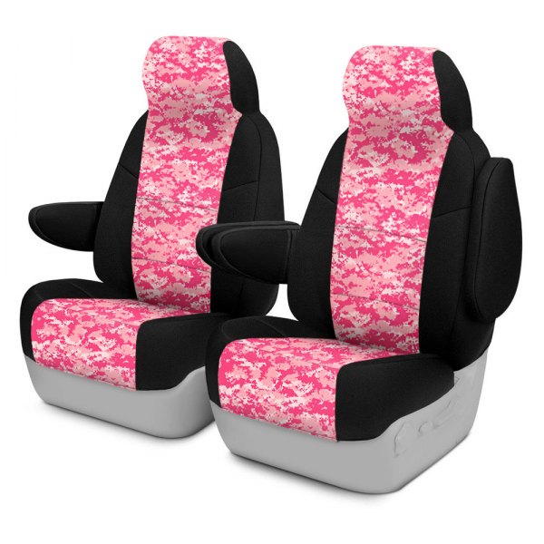 Coverking® - Digital 1st Row Two-Tone Pink Custom Seat Covers