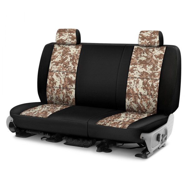 Coverking® - Digital 1st Row Two-Tone Sand Custom Seat Covers