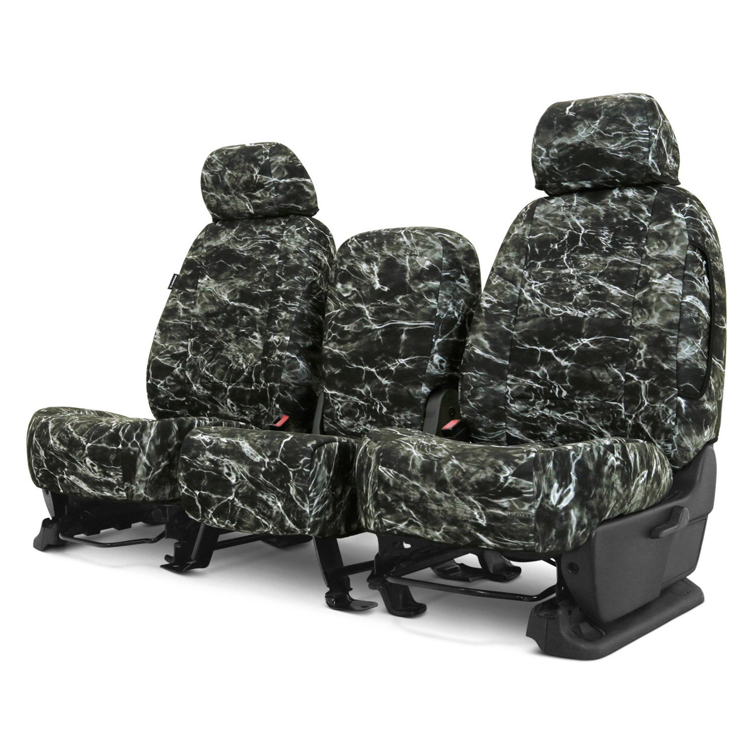 Mossy Oak Elements Camo Blacktip Fishing Tailored Seat Covers for Dodge Ram
