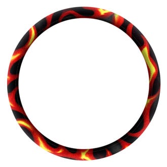 Coverking® - Designer Velour Fire Design Steering Wheel Cover