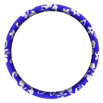 Coverking® - Designer Velour Hawaiian Blue Steering Wheel Cover