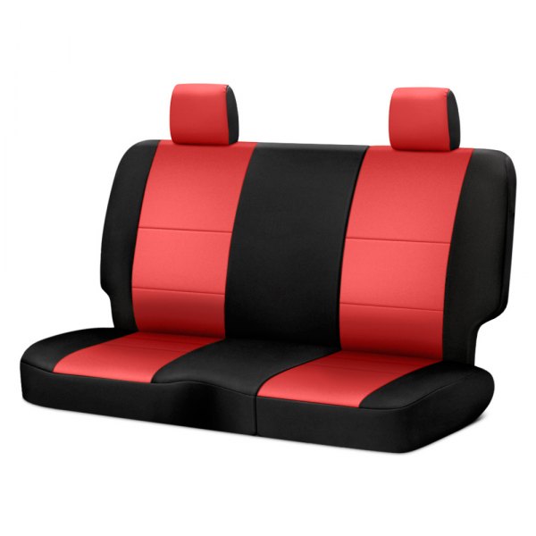 Coverking® - Jeep® Neoprene 2nd Row Red with Black Sides Custom Seat Covers