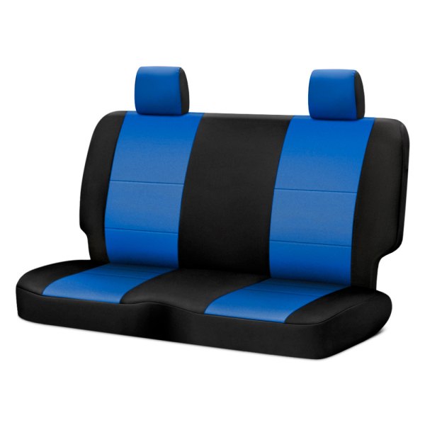 Coverking® - Jeep® Neoprene 2nd Row Blue with Black Sides Custom Seat Covers