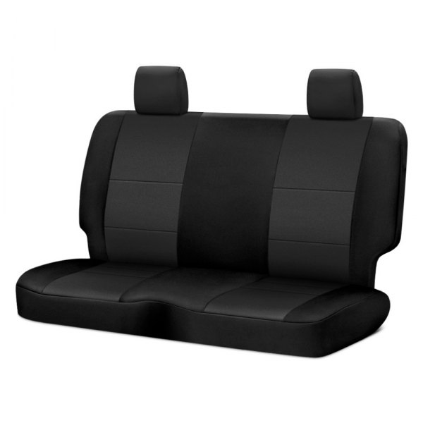 Coverking® - Jeep® Neoprene 2nd Row Charcoal with Black Sides Custom Seat Covers