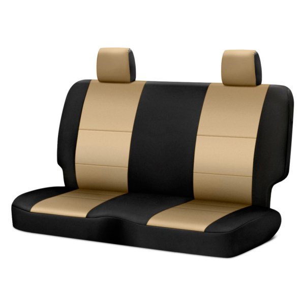 Coverking® - Jeep® Neoprene 2nd Row Tan with Black Sides Custom Seat Covers