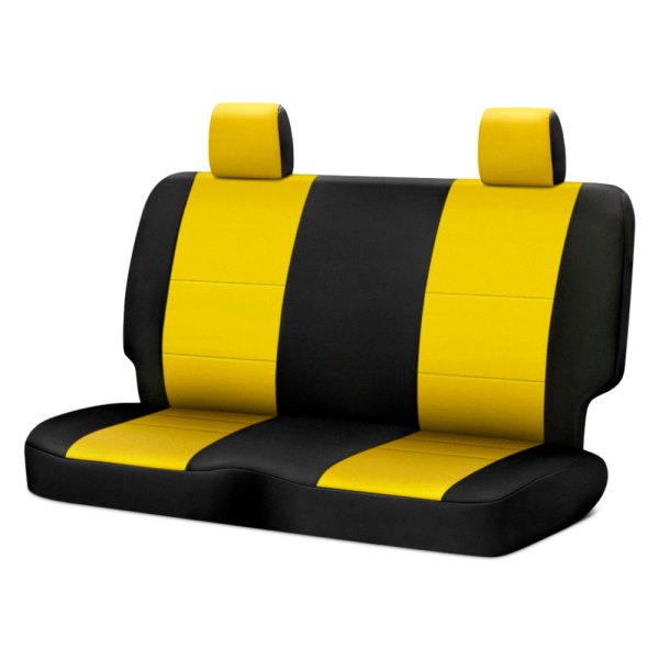 Coverking® - Jeep® Neoprene 2nd Row Yellow with Black Sides Custom Seat Covers