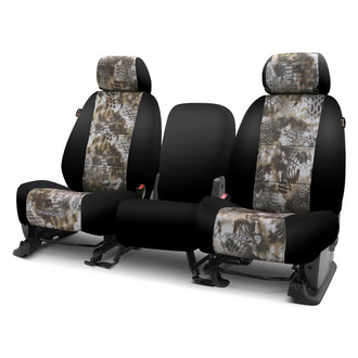 Coverking® - Kryptek™ Neosupreme 2nd Row Tactical Camo Banshee & Black Custom Seat Covers