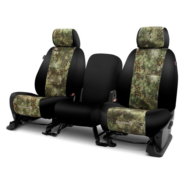  Coverking® - Kryptek™ Neosupreme 2nd Row Camo Mandrake & Black Custom Seat Covers