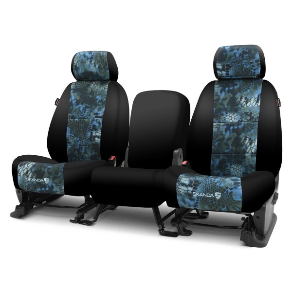  Coverking® - Kryptek™ Neosupreme 2nd Row Camo Neptune & Black Custom Seat Covers