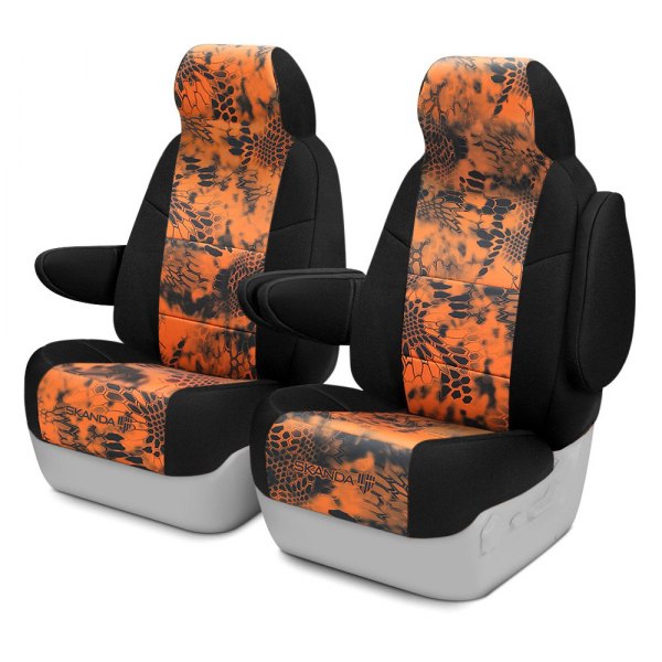  Coverking® - Kryptek™ Neosupreme 2nd Row Tactical Camo Inferno & Black Custom Seat Covers