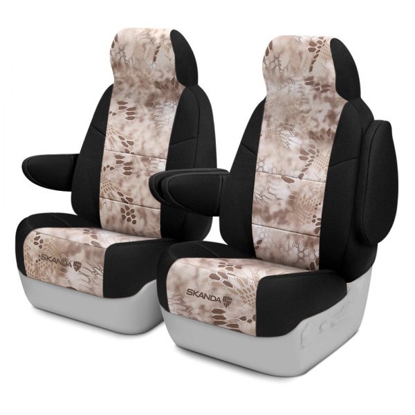  Coverking® - Kryptek™ Neosupreme 2nd Row Tactical Camo Nomad & Black Custom Seat Covers