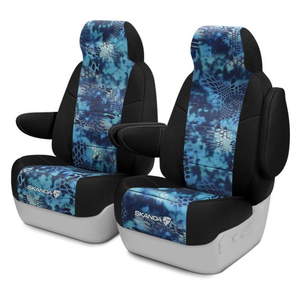  Coverking® - Kryptek™ Neosupreme 1st Row Camo Pontus & Black Custom Seat Covers