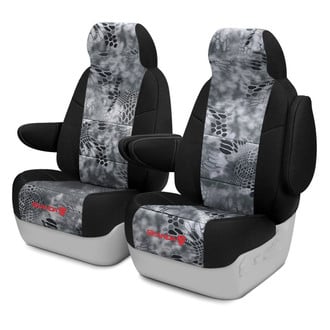 Coverking® - Kryptek™ Neosupreme 1st Row Camo Raid & Black Custom Seat Covers