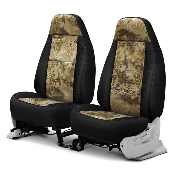  Coverking® - Kryptek™ Neosupreme 1st Row Tactical Camo Highlander & Black Custom Seat Covers