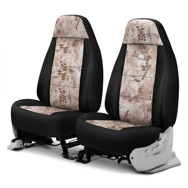  Coverking® - Kryptek™ Neosupreme 1st Row Camo Nomad & Black Custom Seat Covers
