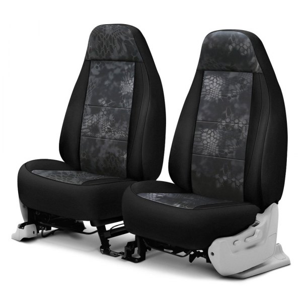  Coverking® - Kryptek™ Neosupreme 3rd Row Tactical Camo Typhon & Black Custom Seat Covers