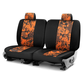 Coverking® - Kryptek™ Neosupreme 3rd Row Tactical Camo Inferno & Black Custom Seat Covers