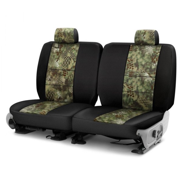  Coverking® - Kryptek™ Neosupreme 1st Row Camo Mandrake & Black Custom Seat Covers