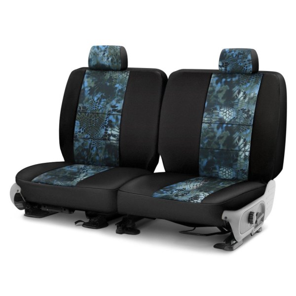  Coverking® - Kryptek™ Neosupreme 1st Row Tactical Camo Neptune & Black Custom Seat Covers