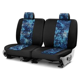 Coverking® - Kryptek™ Neosupreme 3rd Row Tactical Camo Pontus & Black Custom Seat Covers