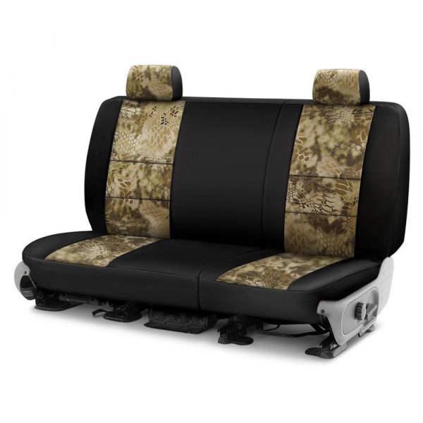  Coverking® - Kryptek™ Neosupreme 1st Row Camo Highlander & Black Custom Seat Covers
