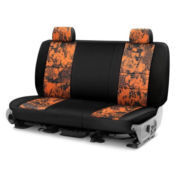  Coverking® - Kryptek™ Neosupreme 1st Row Tactical Camo Inferno & Black Custom Seat Covers