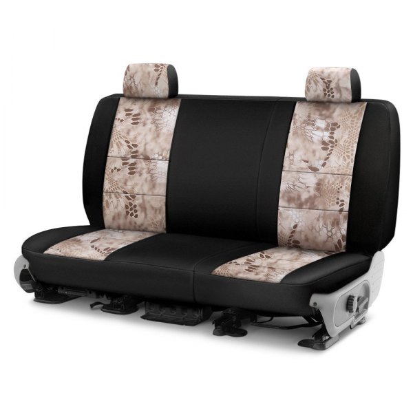  Coverking® - Kryptek™ Neosupreme 3rd Row Tactical Camo Nomad & Black Custom Seat Covers