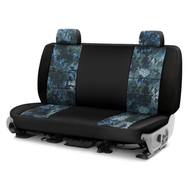  Coverking® - Kryptek™ Neosupreme 2nd Row Tactical Camo Neptune & Black Custom Seat Covers