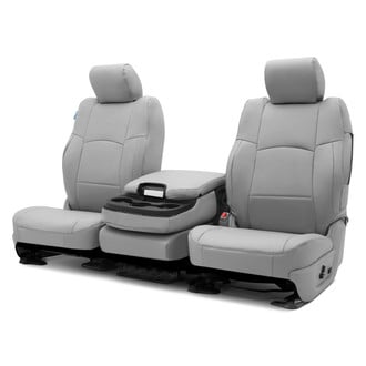 Coverking® - Premium Leatherette 2nd Row Light Gray Custom Seat Covers
