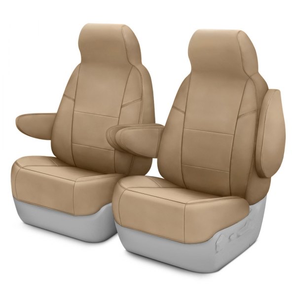  Coverking® - Premium Leatherette 1st Row Cashmere Custom Seat Covers